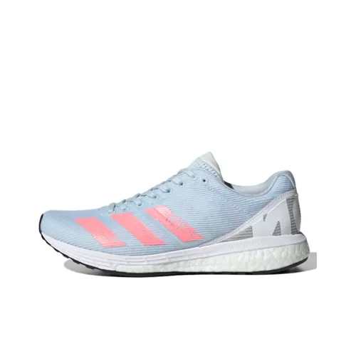 Adidas Adizero Running Shoes Women's Low-Top Light Blue/Pink