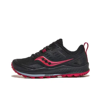 Saucony PEREGRINE 10 Running Shoes Women's Low-Top Black Red