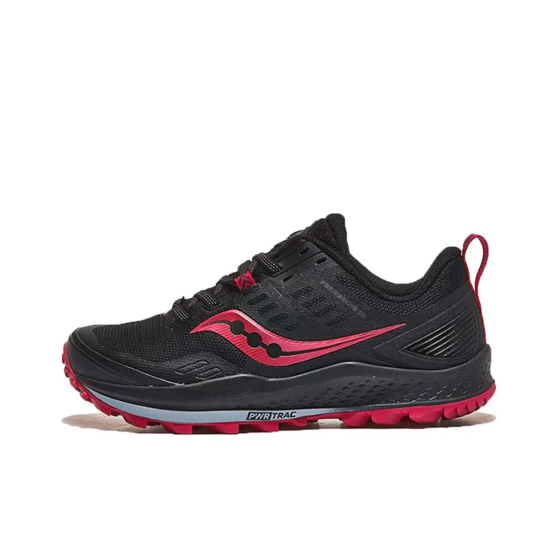 Saucony PEREGRINE 10 Running Shoes Women's Low-Top Black Red-0