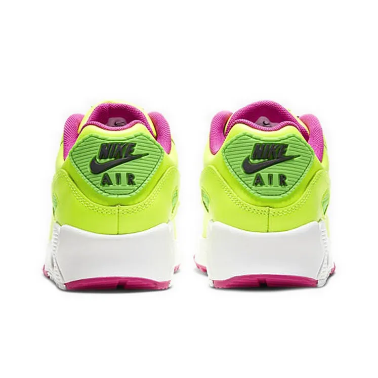 Nike Air Max 90 Leather Volt Fire Pink GS-3