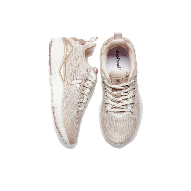 XTEP Dynamic Foam X Technology Wear Resistant Low Top Running Shoes Women's Beige-2