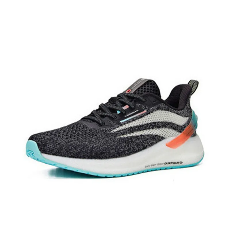361° Superfly Wing Lite Cushioning Breathable Low Top Running Shoes Men's Black-2