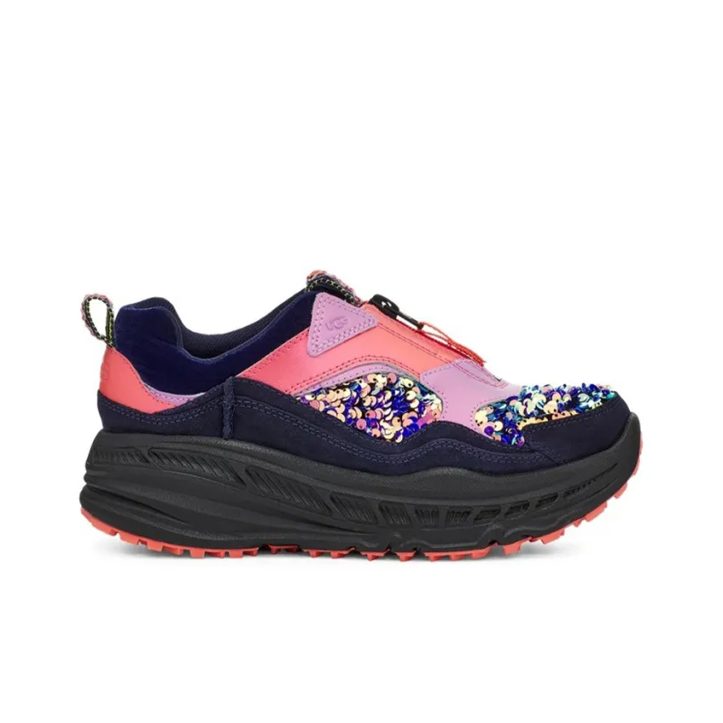 UGG CA805 Zip Stellar Sequin Low Top Running Shoes Women's Black Pink-1