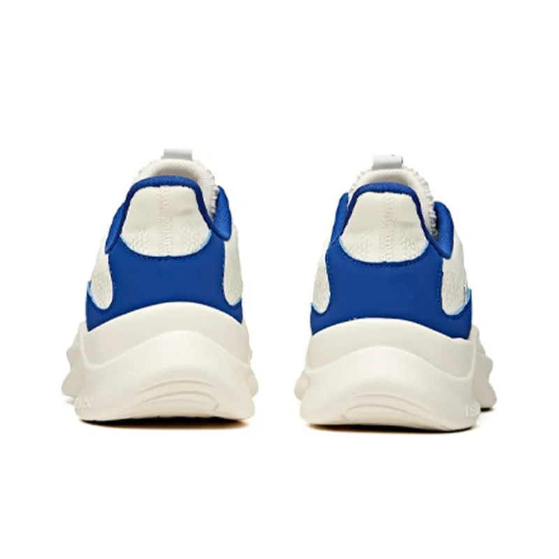 Anta Cushioned Anti-Slip Wear-Resistant Breathable Lightweight Low-Top Running Shoes Men's White Blue-3