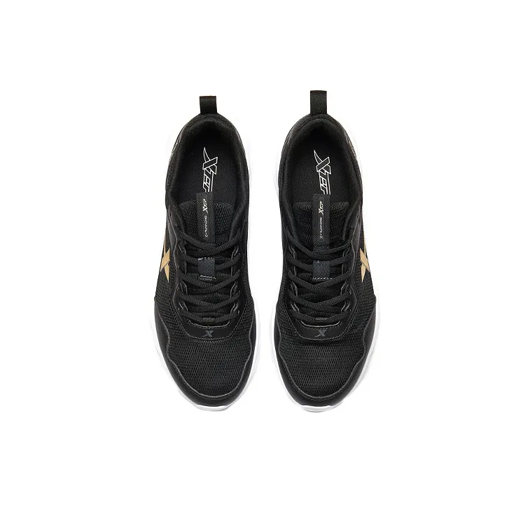 XTEP Feather Cushioning Low Top Running Shoes Men's Black Gold-1