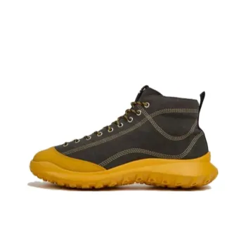 CAMPER Crclr Slip-Resistant Mid-Top Casual Shoes Men's Yellow Gray