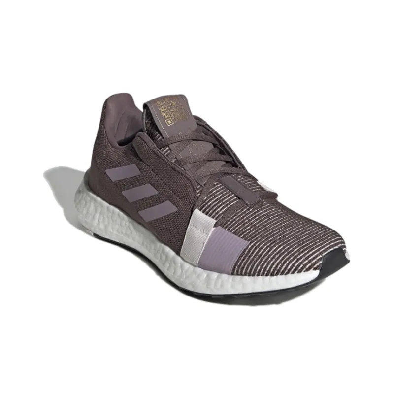 Adidas Senseboost Go Non-slip Lightweight Low-Top Running Shoes Women's Brown Purple-1