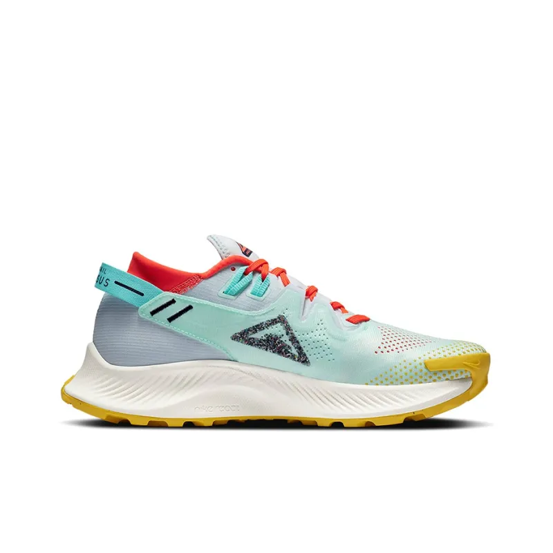 Nike Pegasus Trail 2 Cushioning Anti Slip And Wear Resistant Low Top Running Shoes Women's Blue Yellow Orange-1