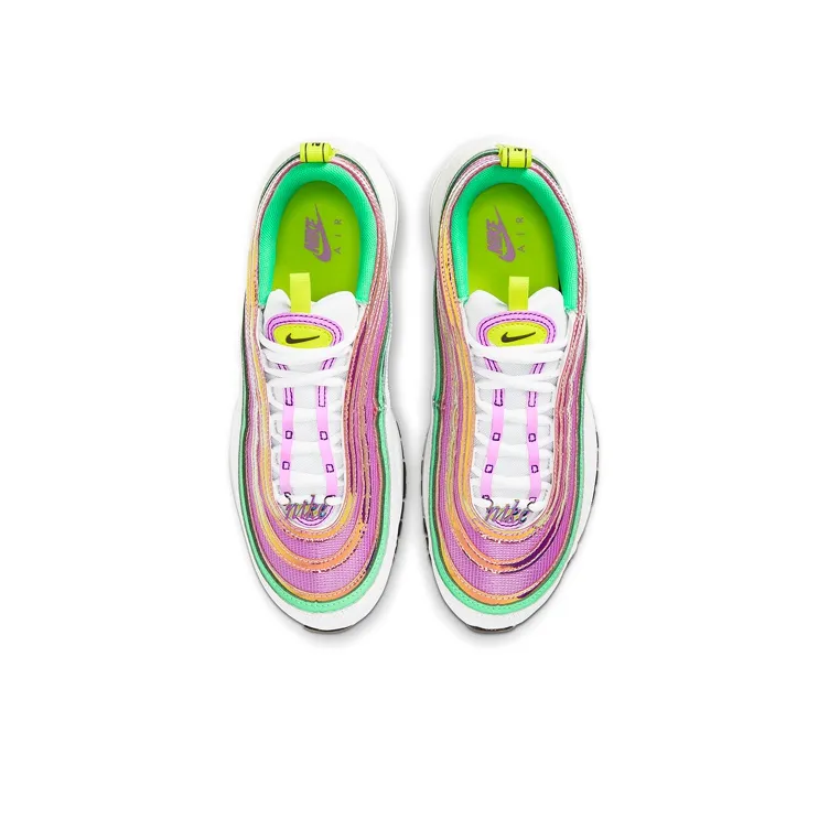 Nike Air Max 97 White Electro Green Fuchsia Glow Women's-4