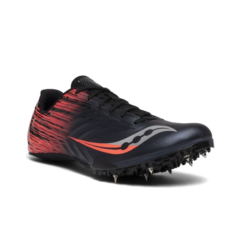 Saucony Spitfire 5 Cushioning Lightweight Wear Resistant Slip Resistant Low Top Running Shoes Men's Black Red-2