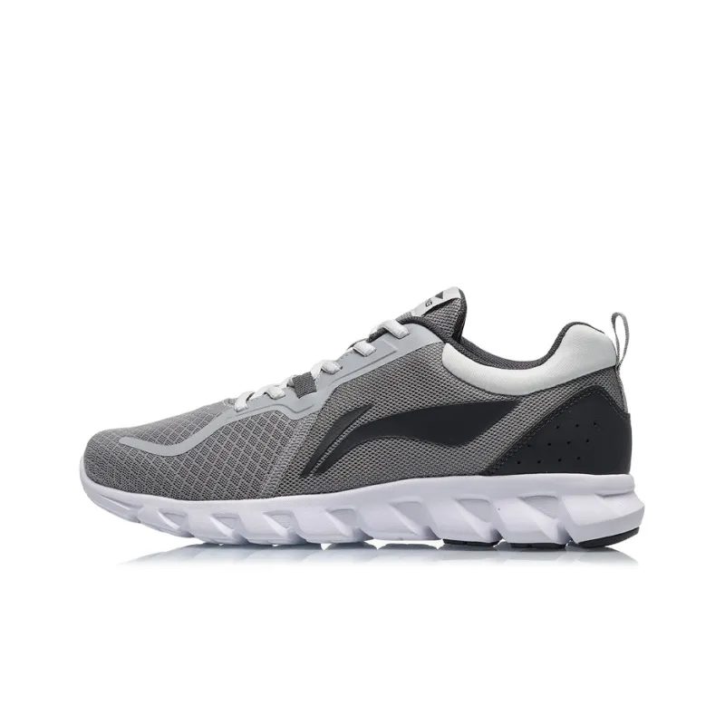 LiNing Move With Your Heart Cushioning, Wear Resistant Low Top Running Shoes Men's Stone Gray-0