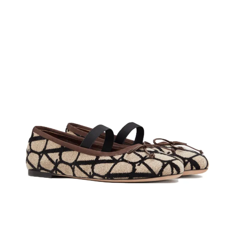 Valentino Toile Iconographe Slip On Ballerina Shoes Women's-2