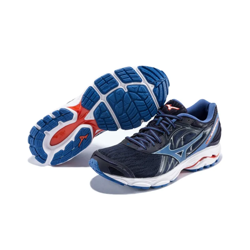 Mizuno Mizuno Inspire 14 Cushioned Slip-Resistant Low-Top Running Shoes Men's Navy Blue-4
