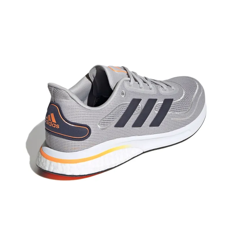 Adidas Supernova Cushioned Slip Resistant Breathable Low Top Running Shoes Men's Gray-3