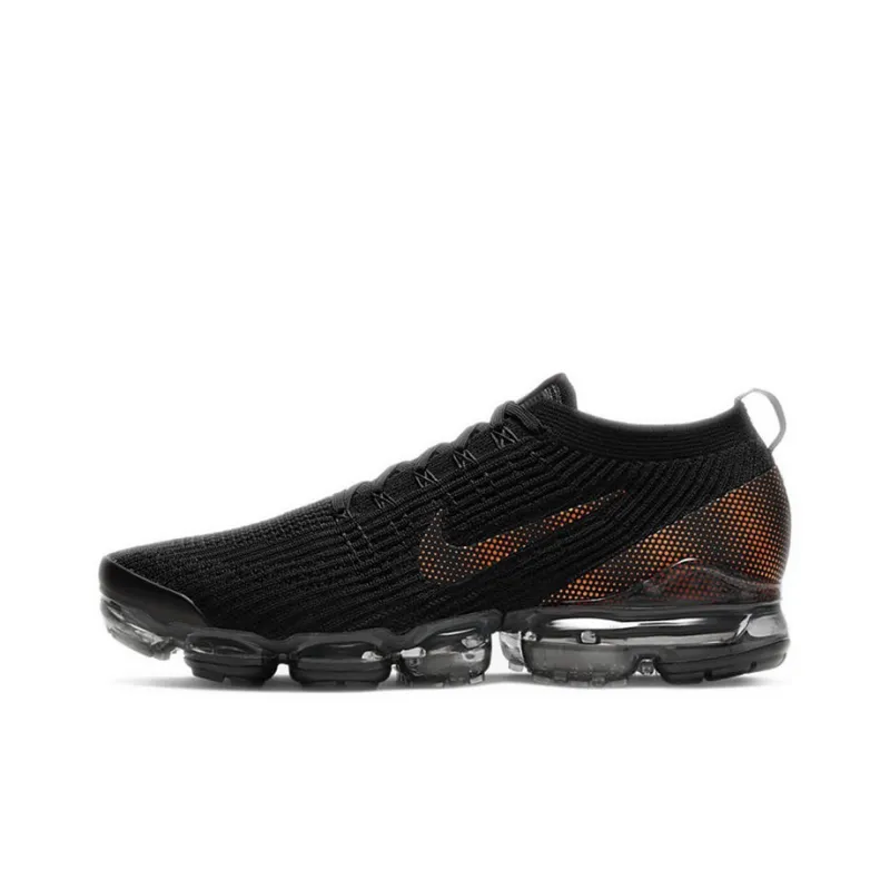 Nike Air VaporMax Flyknit 3 Black Total Orange Dark Smoke Grey-0