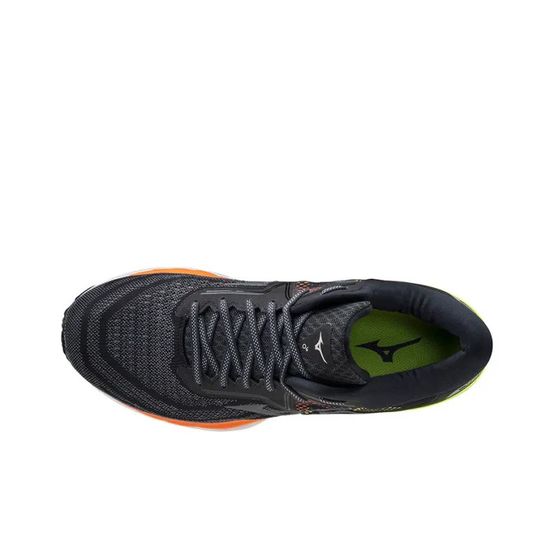 Mizuno Wave Sky 4 Breathable Cushioning Coverage Low-Top Running Shoes Unisex Black Orange-2