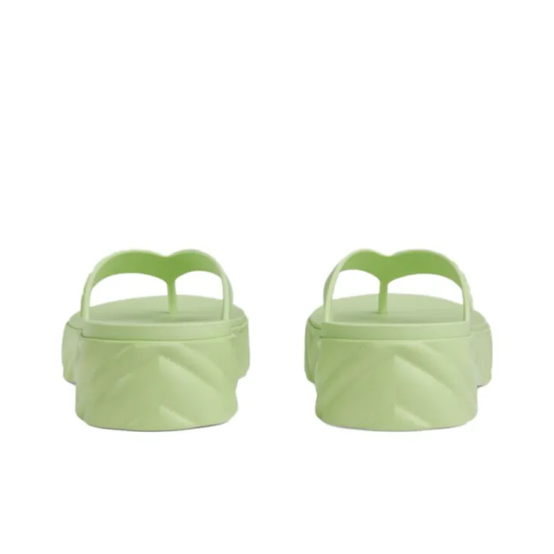 GUCCI Thong Platform Sandal Light Green Women's-4
