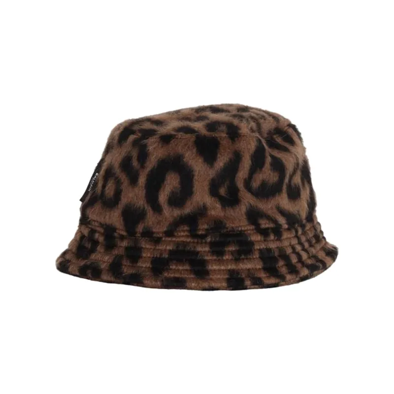 BALMAIN Leopard-Pattern Dropped Narrow Brim Bucket Hat-1