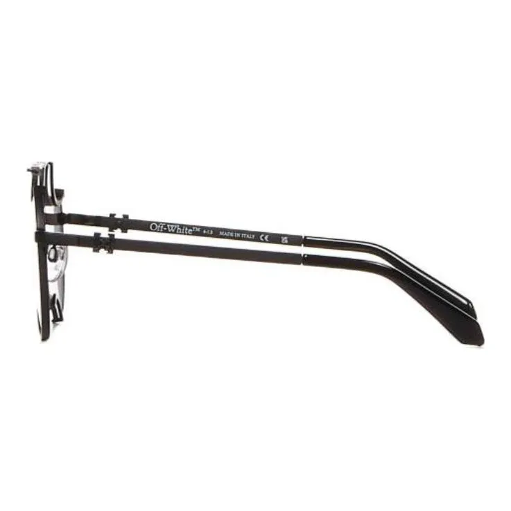 OFF-WHITE Metal Irregular Shape Sunglasses Unisex Black-2