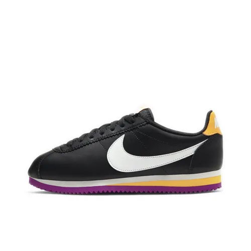 Nike Classic Cortez Black Laser Orange Vivid Purple Women's