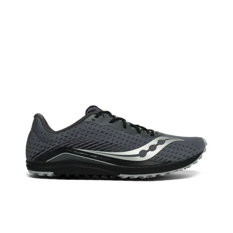 Saucony Kilkenny XC8 Spike Slip-Resistant Cushioning Lightweight Low-Top Running Shoes Men's Black Silver-1