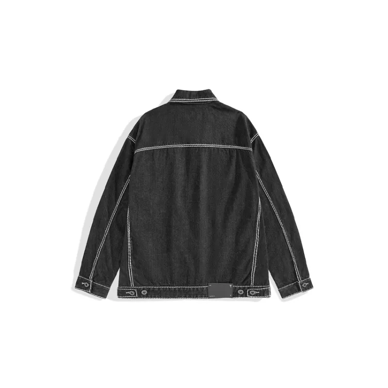 PEACEBIRD MEN Denim Jackets Men Navy Blue-1