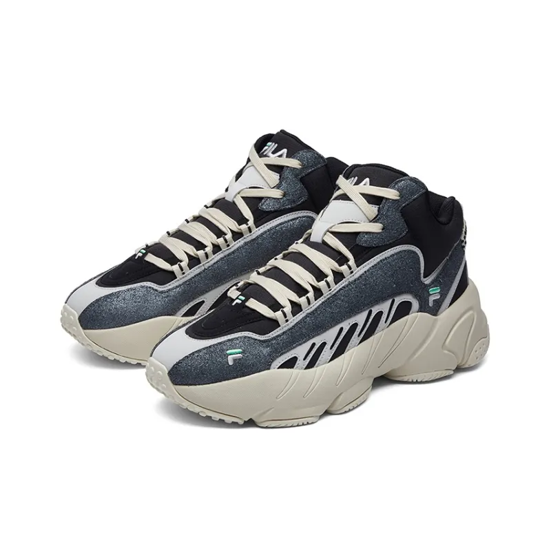 FILA FUSION ADE Mid Cushioned Anti Slip And Wear Resistant Balance Warm Low Top Running Shoes Men's Antarctic Gray-2