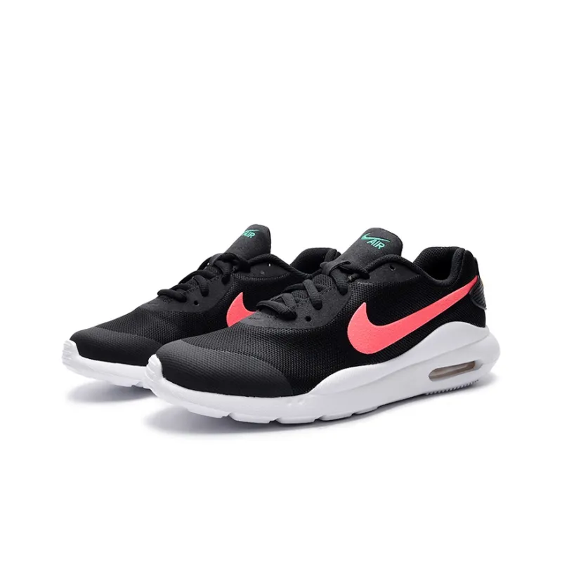 Nike Air Max Oketo Cushioned Slip-Resistant Low-Top Air Cushion Long Distance Running Running Shoes GS Black Red-2