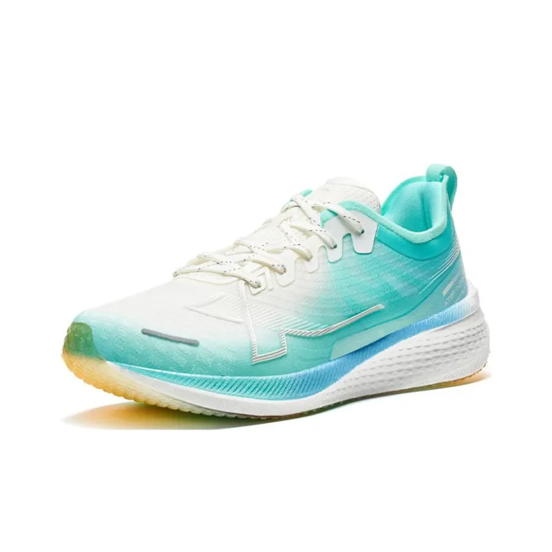 XTEP Two Thousand Kilometers 1.0 Slip Resistant Low Top Running Shoes Men's Sail White Aurora Green-2