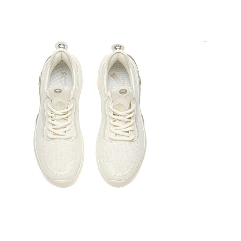 Anta A Jelly Running Collection Low Top Running Shoes Women's Light Beige White-2