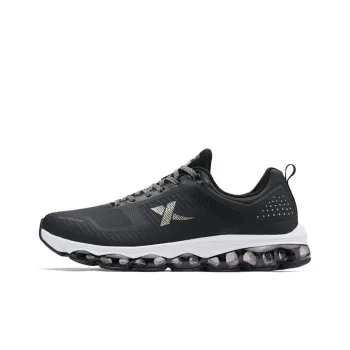 XTEP Generation 1 Air Cushion Low Top Running Shoes Men's Black Gold Casual Air Cushion Sports