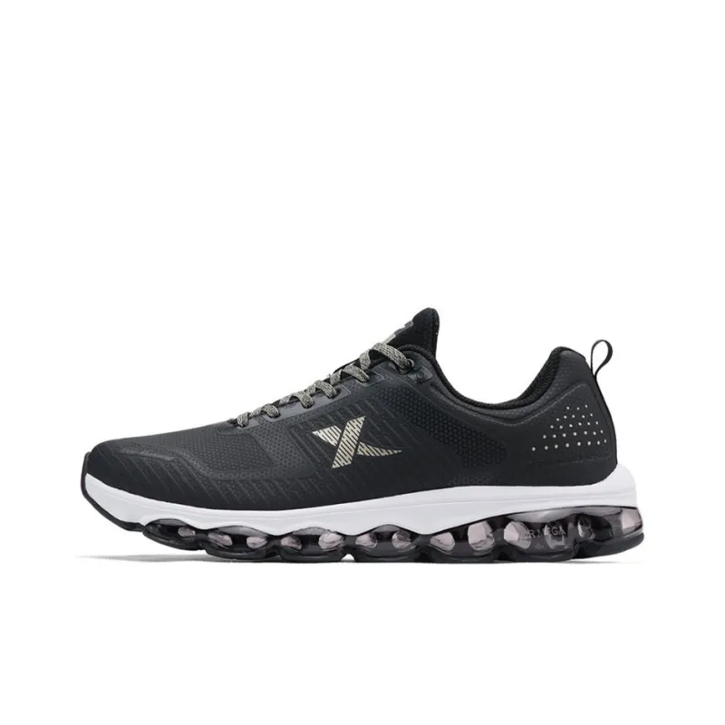 XTEP Generation 1 Air Cushion Low Top Running Shoes Men's Black Gold Casual Air Cushion Sports-0