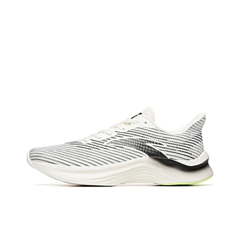 Anta Running Collection Anti Slip Wear Resistant Low Top Running Shoes Men's White Black-0