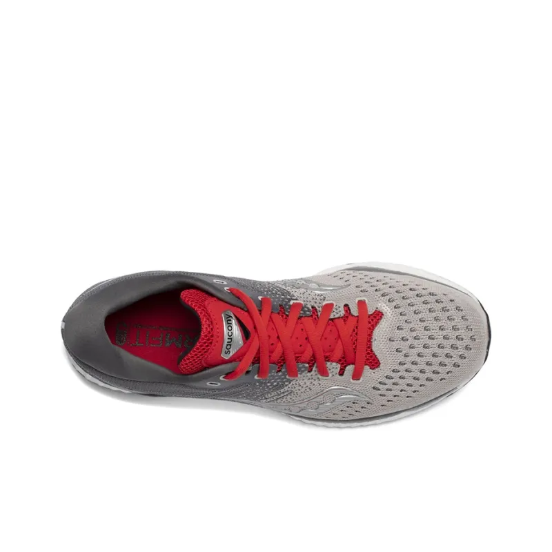 Saucony Freedom 3 Slip Resistant Cushioning Lightweight Low Top Running Shoes Men's Gray Red-3