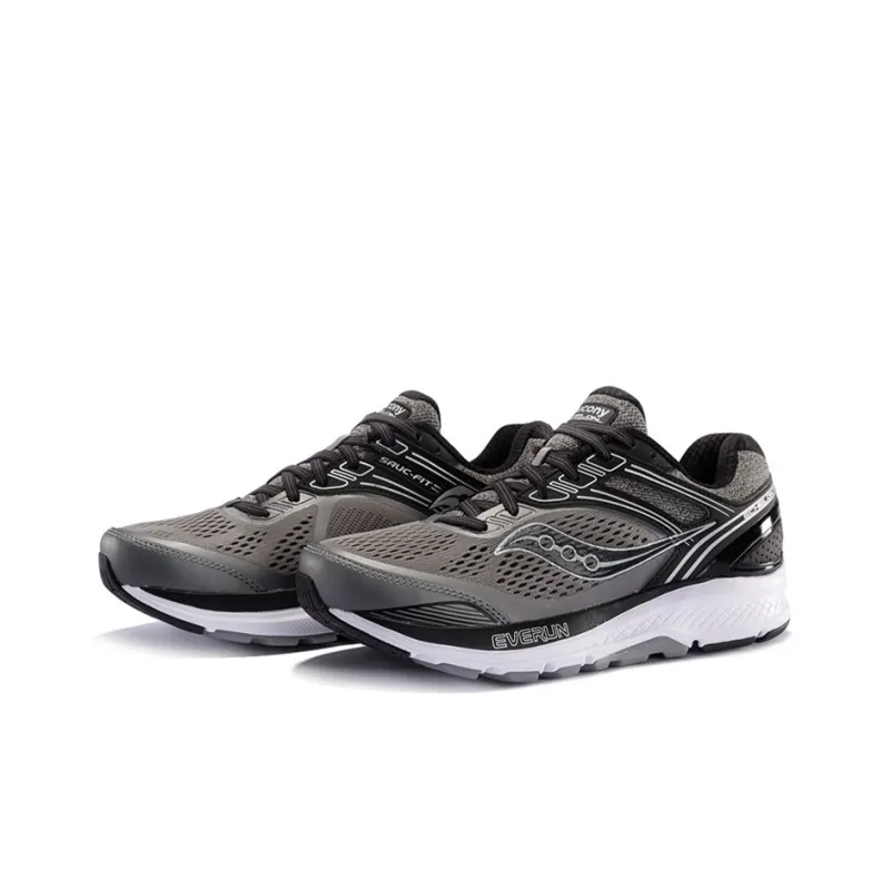 Saucony Echelon 7 Cushioned Slip-Resistant Lightweight Low-Top Running Shoes Men's Gray Black-2