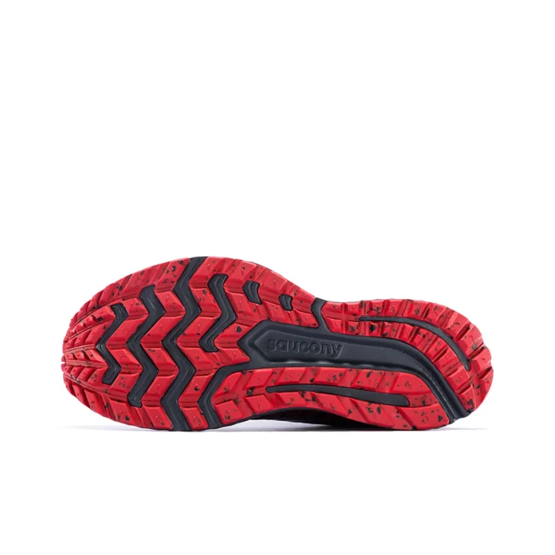 Saucony Guide 13 Non slip Support Low Top Running Shoes Men's Black Red-4