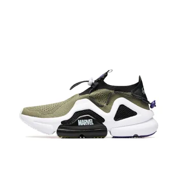 Anta Shock Absorbers Slip Resistant, Abrasion Resistant, Breathable Low Top Running Shoes Men's Green White Black