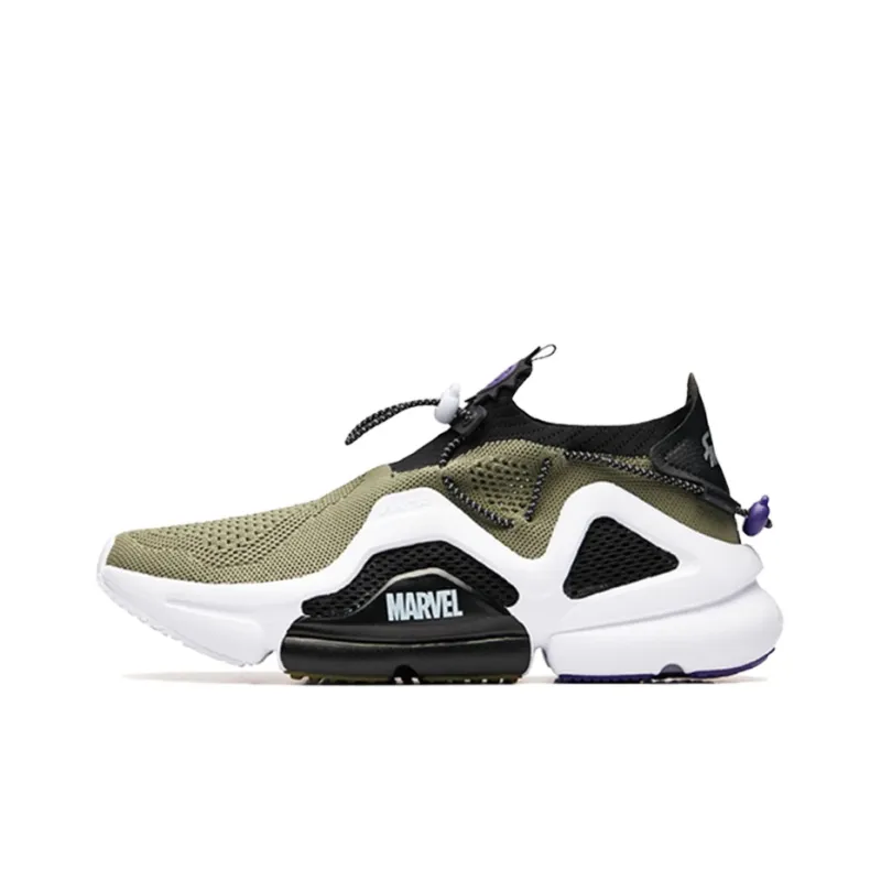 Anta Shock Absorbers Slip Resistant, Abrasion Resistant, Breathable Low Top Running Shoes Men's Green White Black-0