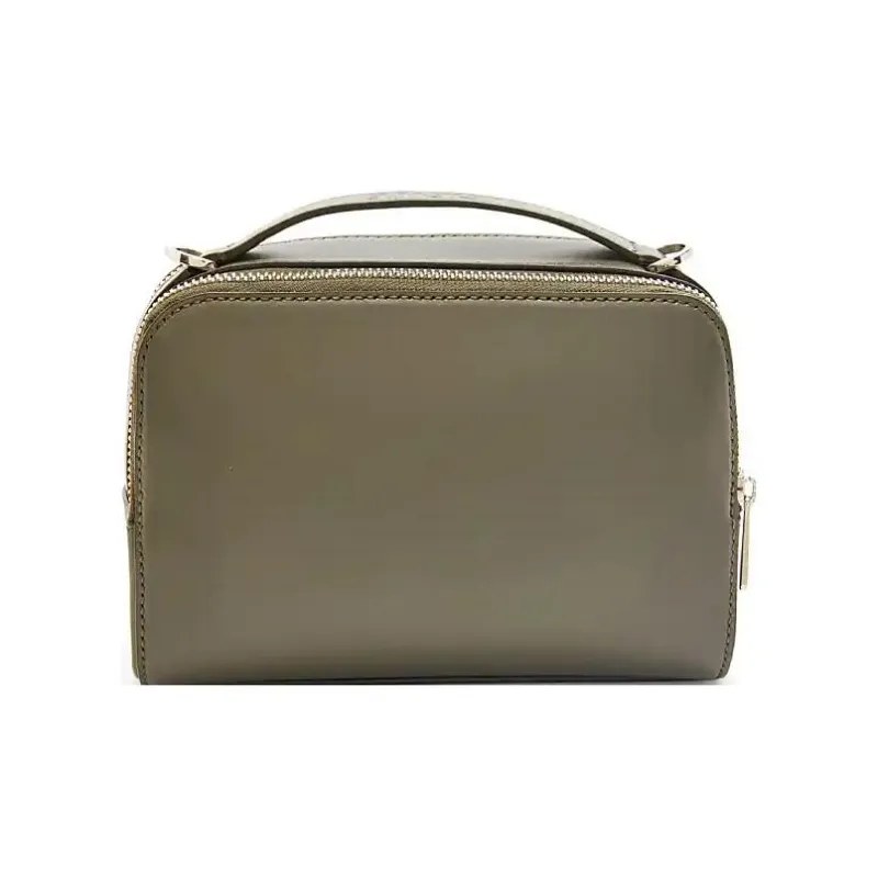 LOEWE Satin Cow Leather Camera Bag, Shoulder Bag, Crossbody Bag Mini Men's Khaki Green-3