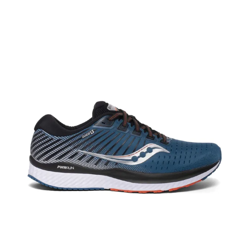 Saucony Guide 13 Cushioning Lightweight Slip-Resistant Support Low-Top Running Shoes Men's Blue Black-1