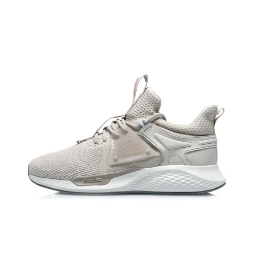 LiNing Breathable Lightweight Low-Top Running Shoes Men's Cloud Rain Gray