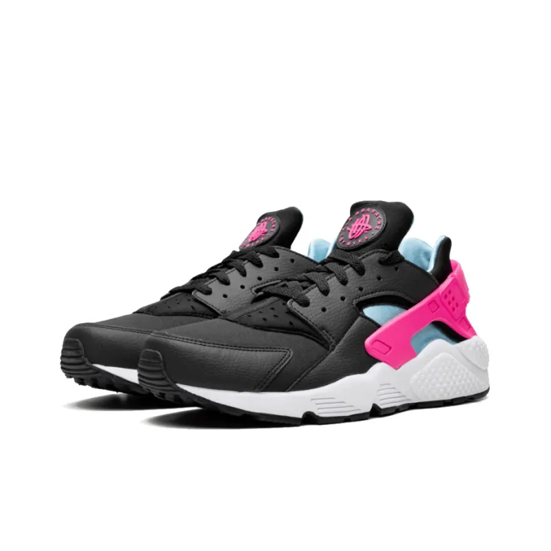 Nike Air Huarache Run Black Laser Fuchsia Blue Gale-2