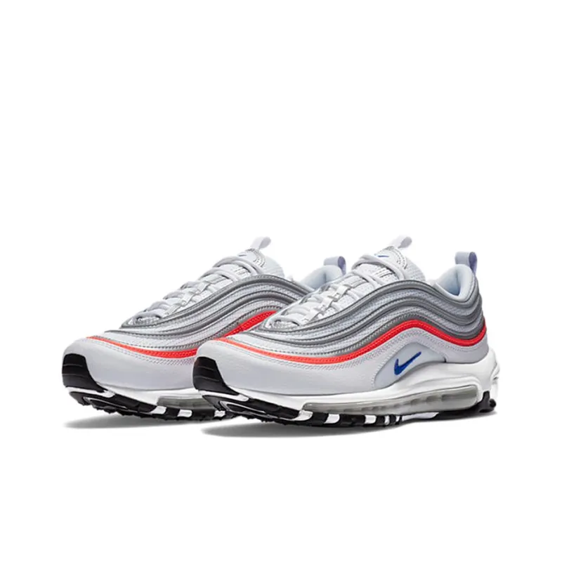 Nike Air Max 97 Metallic Silver Flash Crimson Racer Blue Women's-2