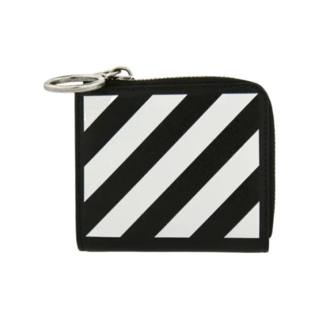 OFF-WHITE Leather Wallet Men's Black/White-0