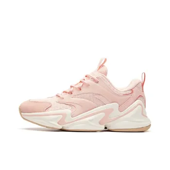 Anta Lightweight Low Top Running Shoes Women's Pink White Girlish Heart