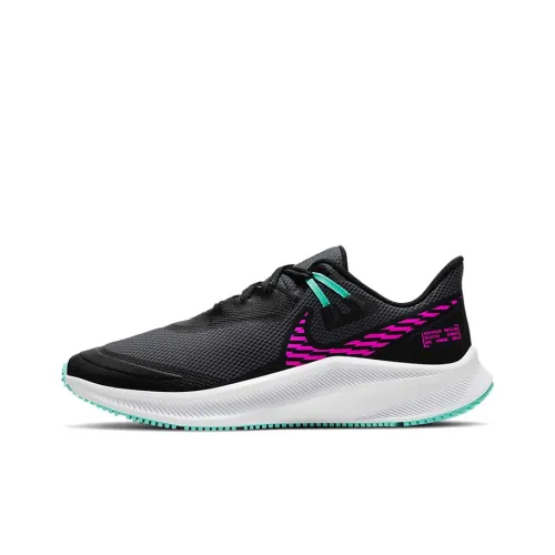 Nike Quest 3 Running Shoes Women's Low-Top Black/Purple/Green