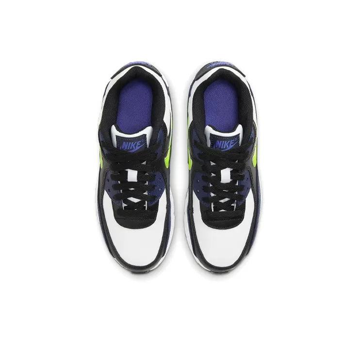 Nike Air Max 90 Leather Midnight Navy Volt GS-3