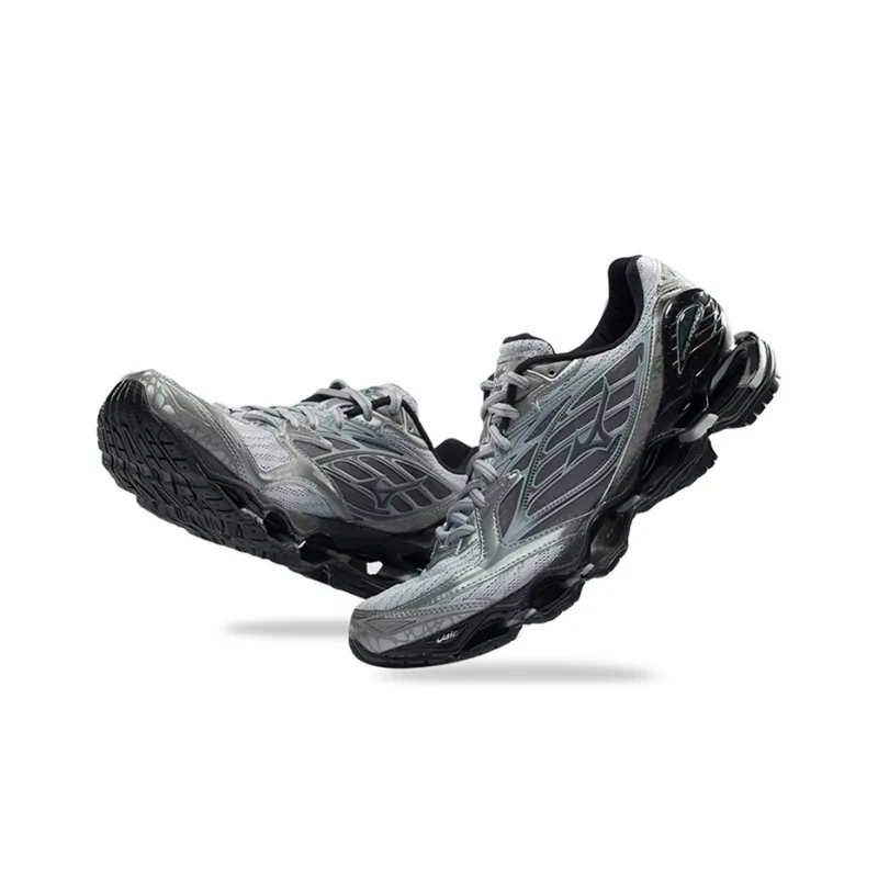 Mizuno Prophecy 6 Cushioning Wear Resistant Breathable Supportive Low Top Marathon Running Shoes Unisex Silver Gray-3