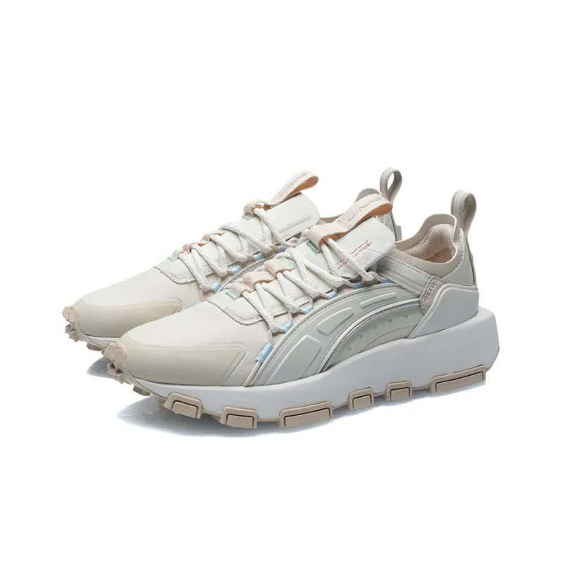 LINING Running Shoes Women's Low Top White/Apricot-2