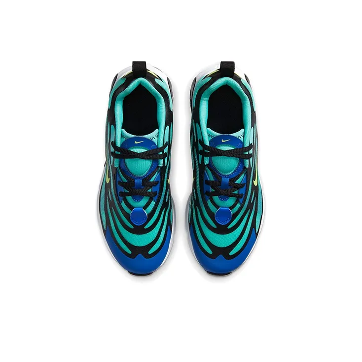 Nike Air Max Exosense Slip-Resistant Low-Top Running Shoes GS Black Blue Green-3